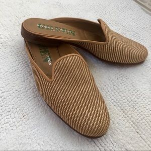 Stubbs & Wooten Beige Cream Mules